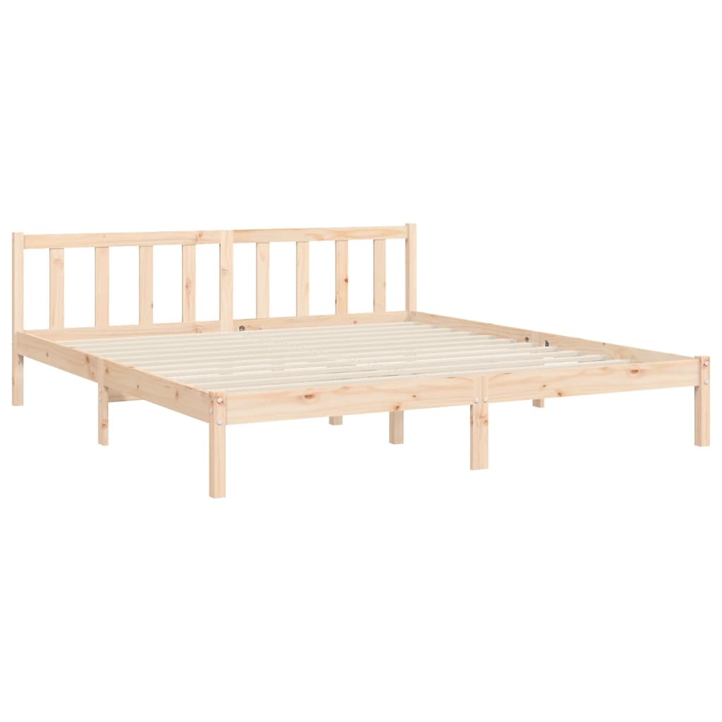 Bed Frame with Headboard 183x203 cm King Solid Wood