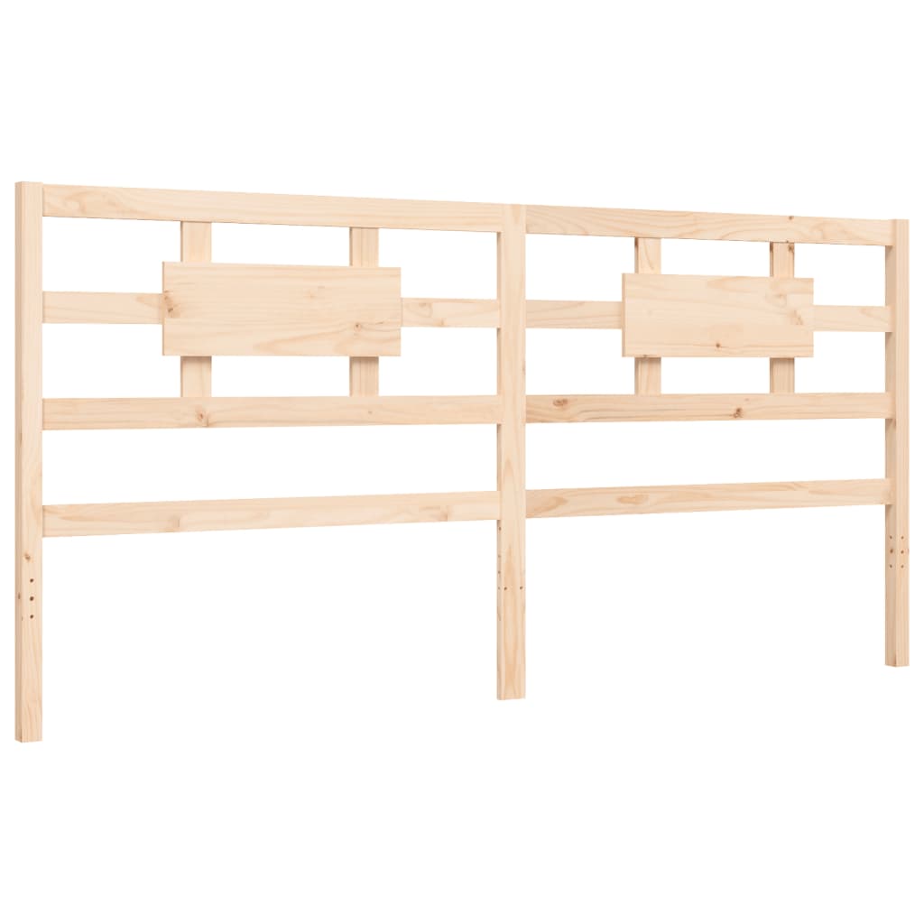 Bed Frame with Headboard 183x203 cm King Solid Wood