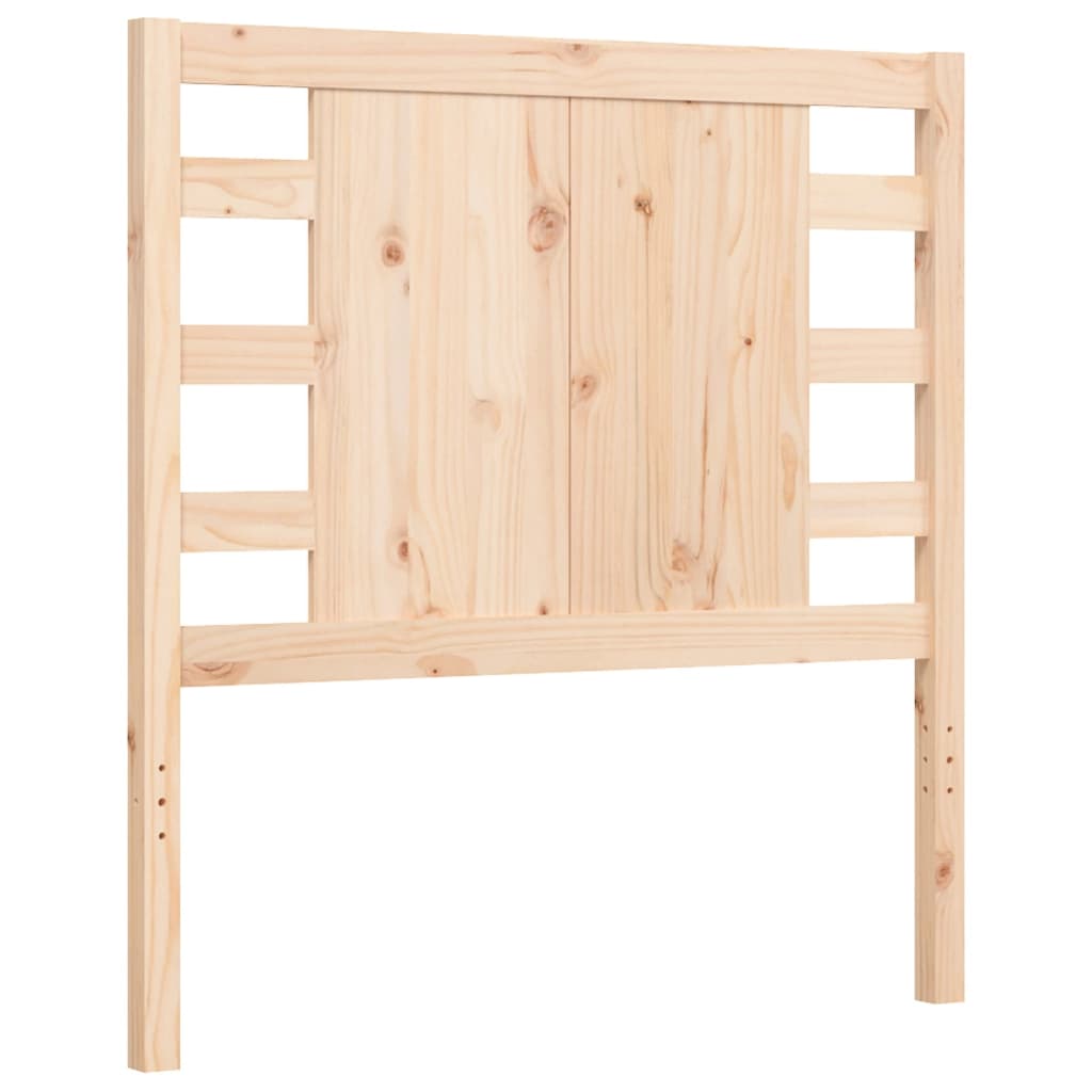 Bed Frame with Headboard 92x187 cm Single Size Solid Wood