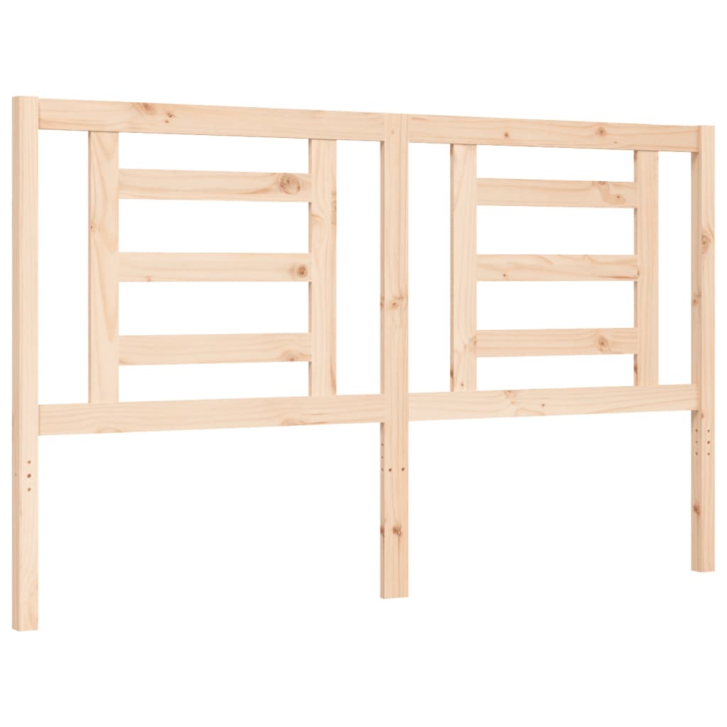 Bed Frame with Headboard 153x203 cm Queen Solid Wood