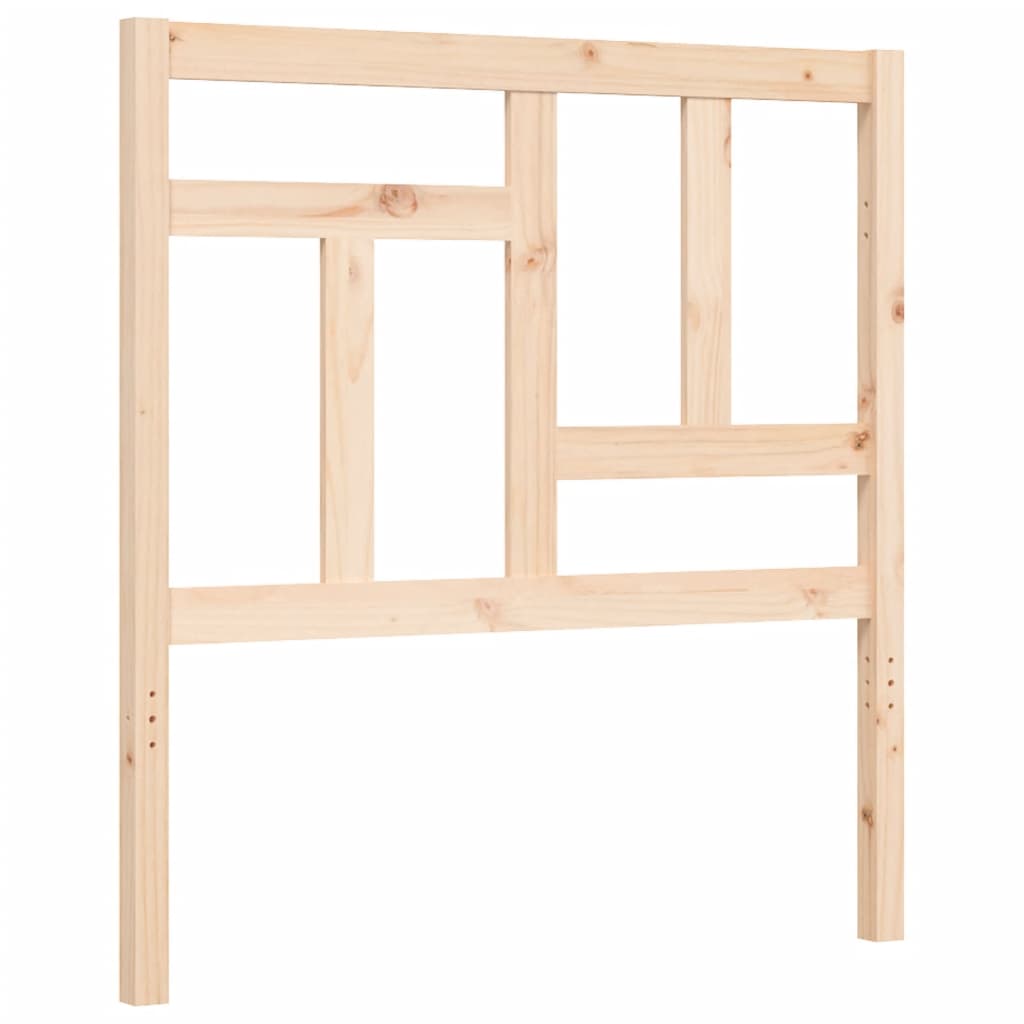 Bed Frame with Headboard 92x187 cm Single Size Solid Wood