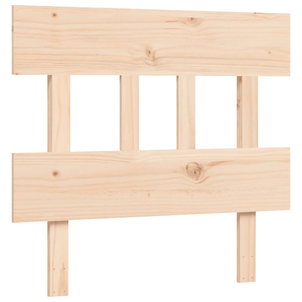 Bed Frame with Headboard 92x187 cm Single Size Solid Wood