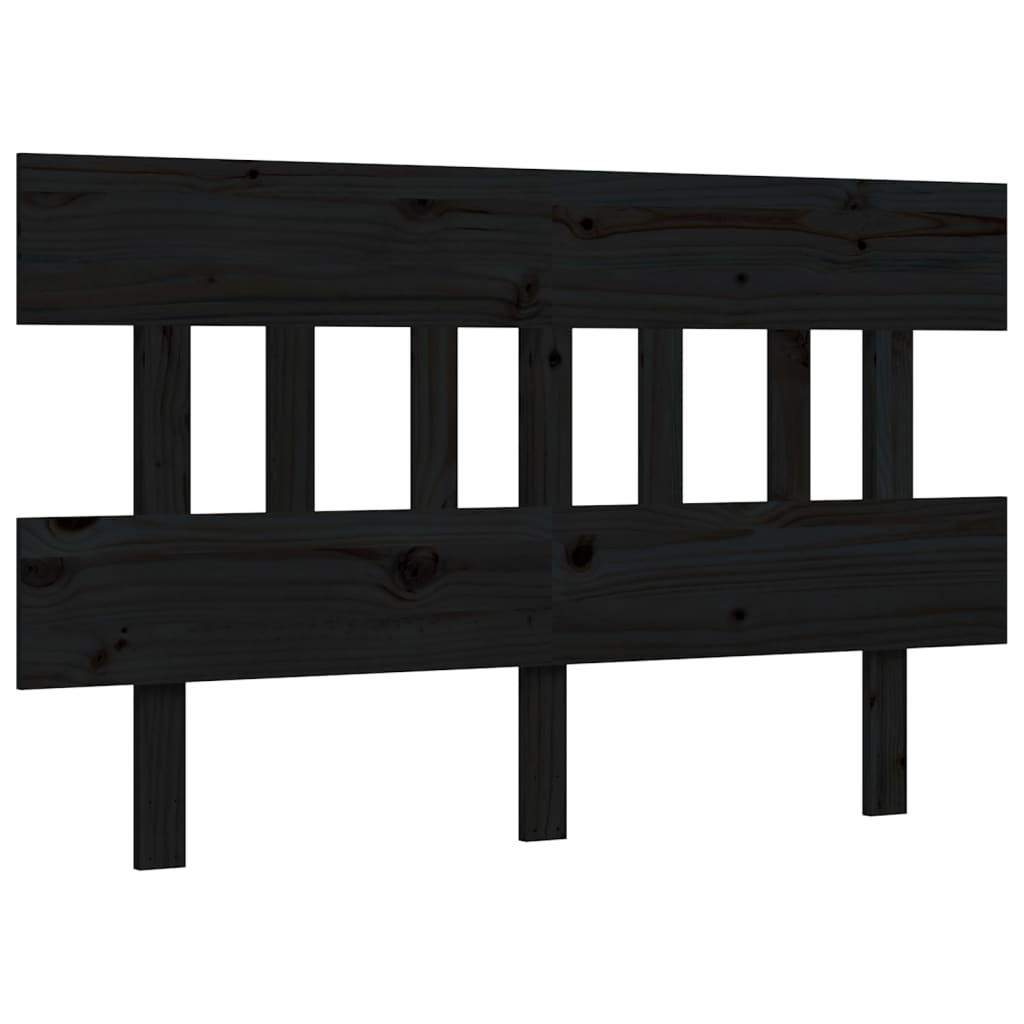 Bed Frame With Headboard 137X187 Cm Double Size Solid Wood