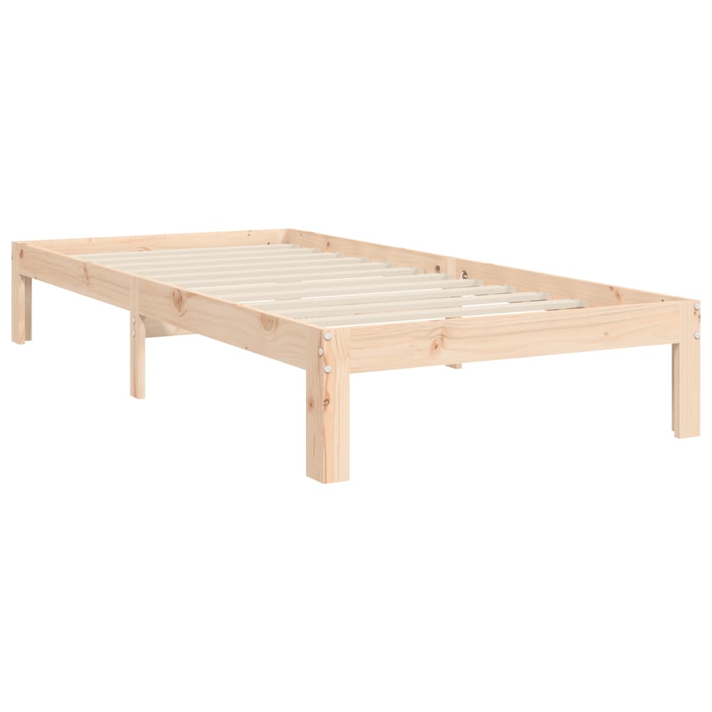 Bed Frame with Headboard 90x190 cm Solid Wood