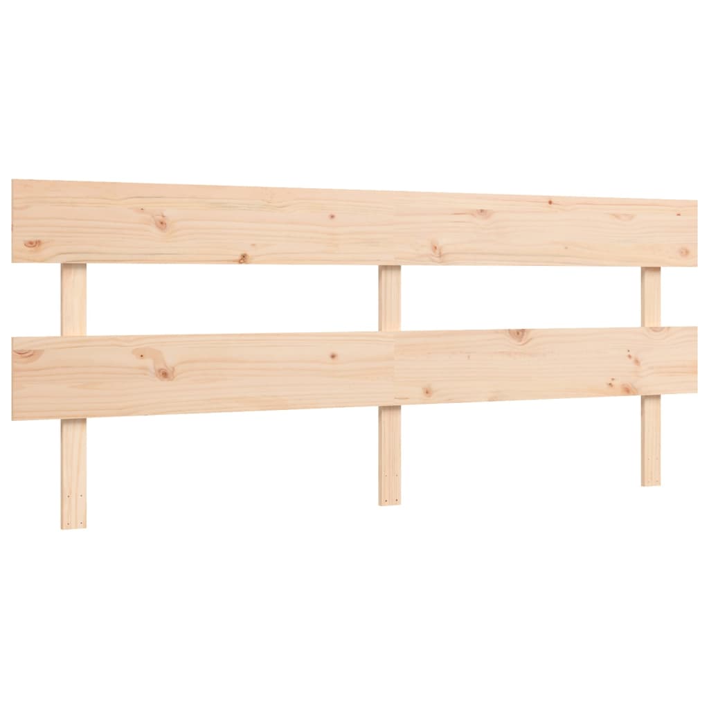 Bed Frame with Headboard 183x203 cm King Size Solid Wood