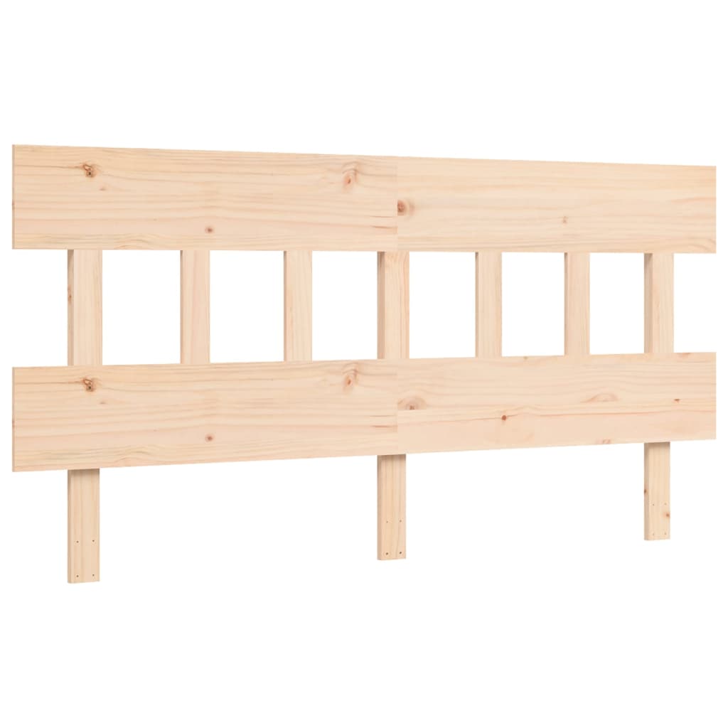 Bed Frame with Headboard 150x200 cm Solid Wood