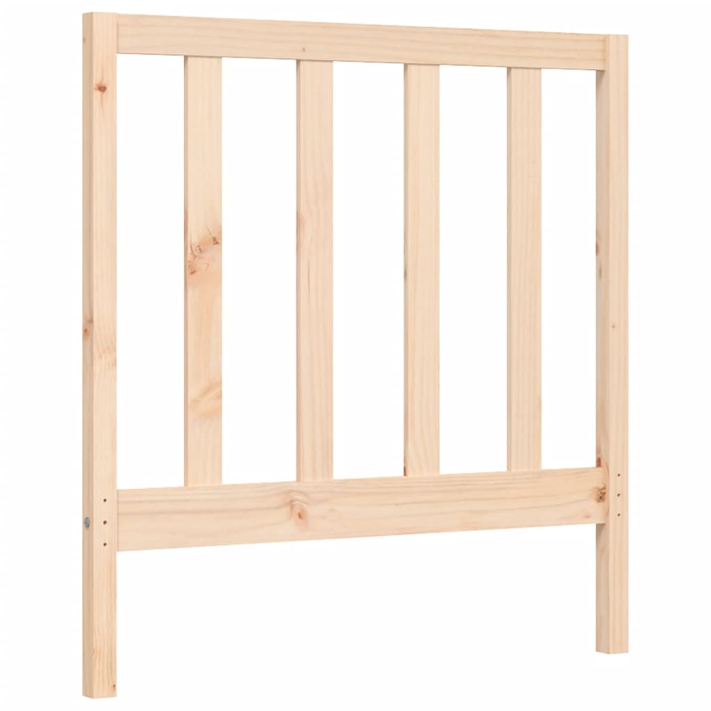 Bed Frame with Headboard 92x187 cm Single Size Solid Wood