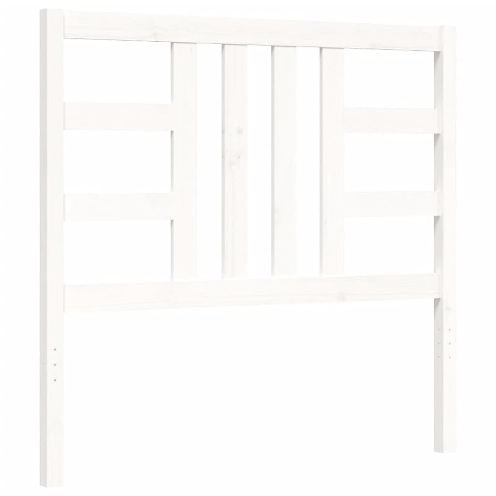 Bed Frame with Headboard White 92x187 cm Single Size Solid Wood