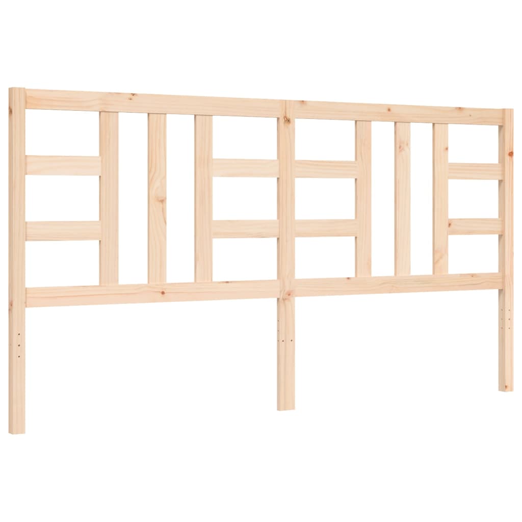 Bed Frame with Headboard 183x203 cm King Solid Wood