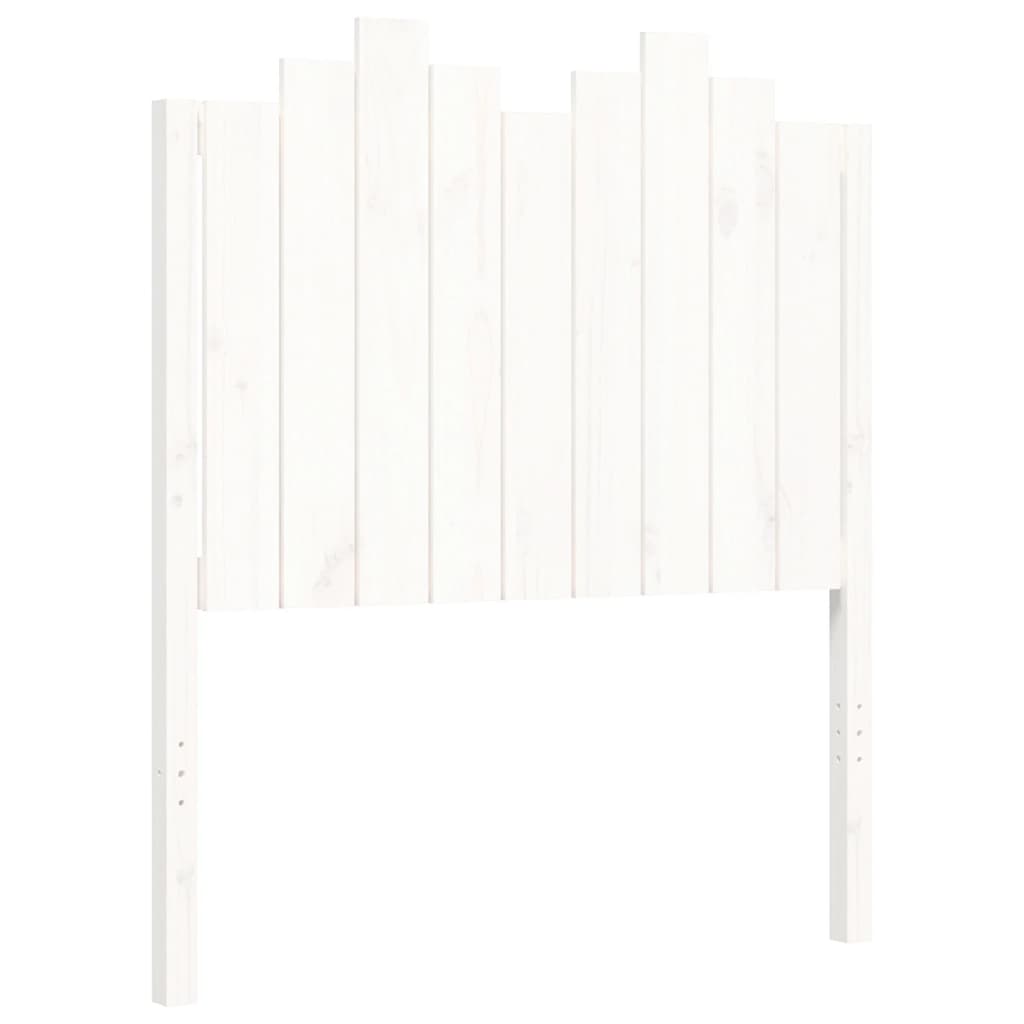 Bed Frame with Headboard White 92x187 cm Single Size Solid Wood