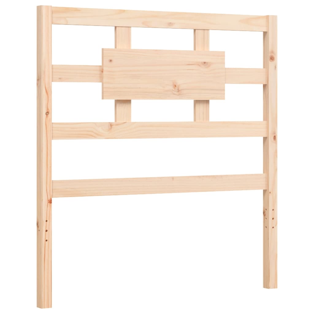 Bed Frame with Headboard 92x187 cm Single Size Solid Wood