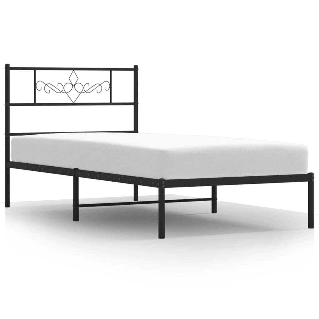 Metal Bed Frame 92X187 Cm Single Size