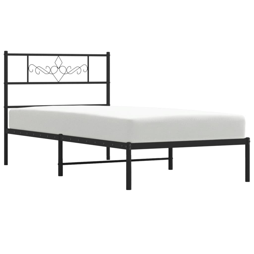 Metal Bed Frame 92X187 Cm Single Size