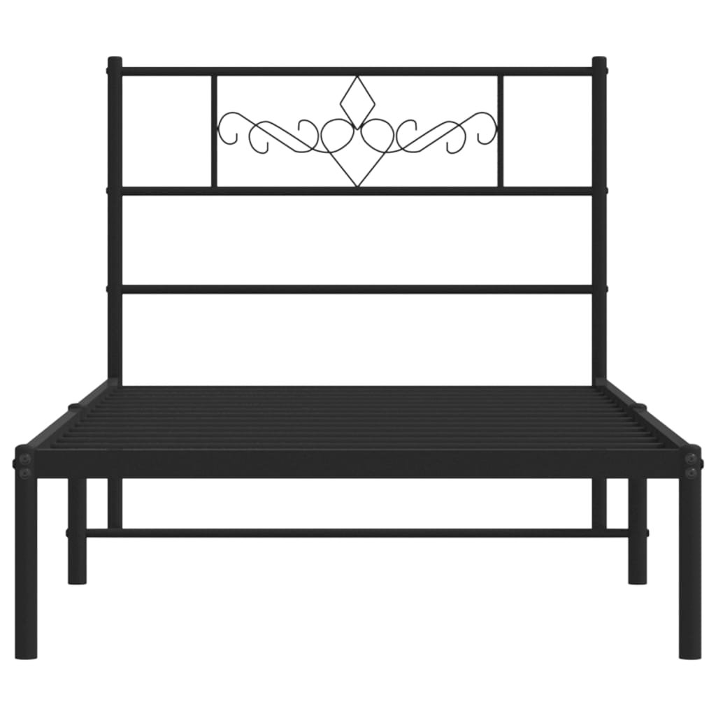 Metal Bed Frame 92X187 Cm Single Size