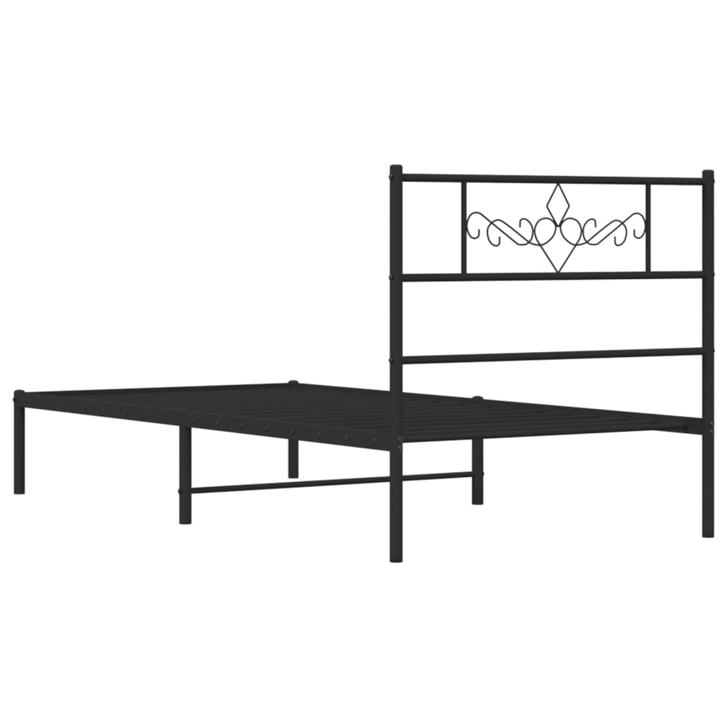 Metal Bed Frame 92X187 Cm Single Size