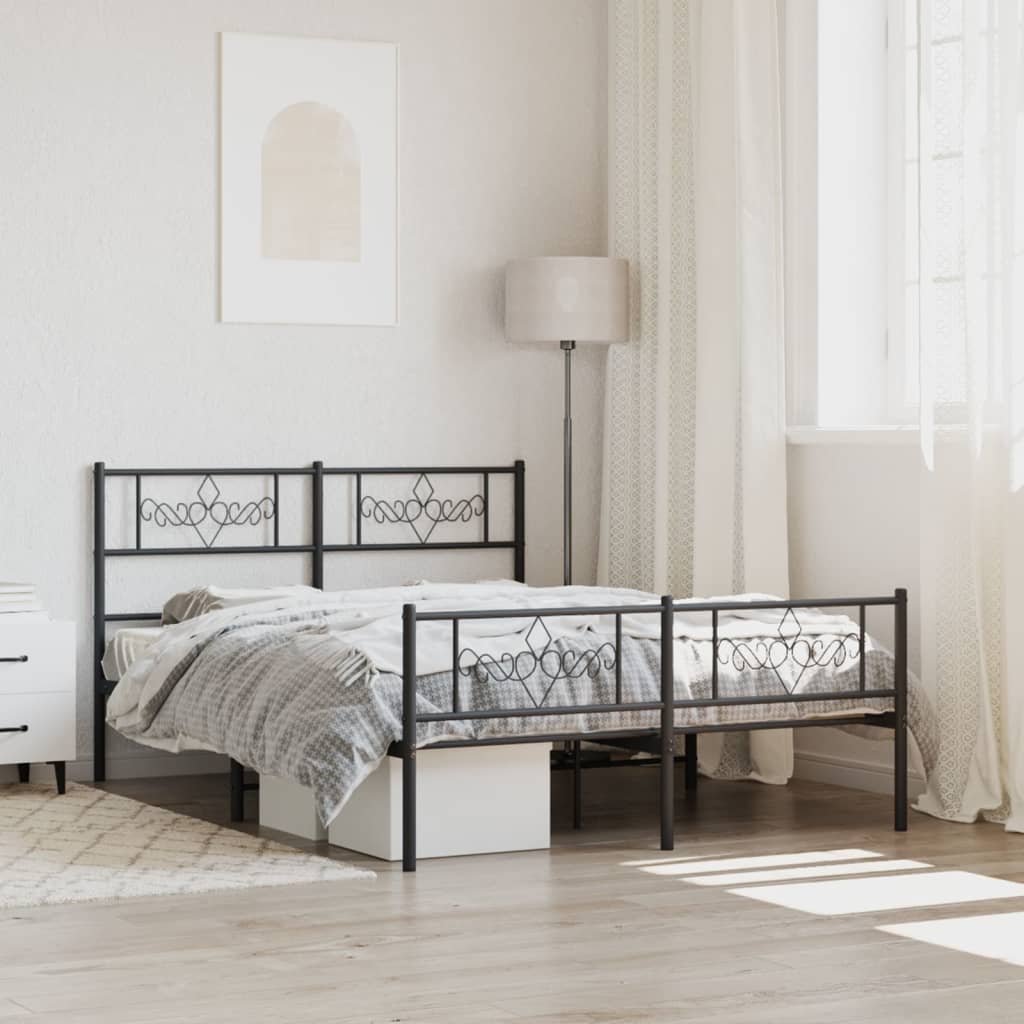 Metal Bed Frame 92X187 Cm Single Size