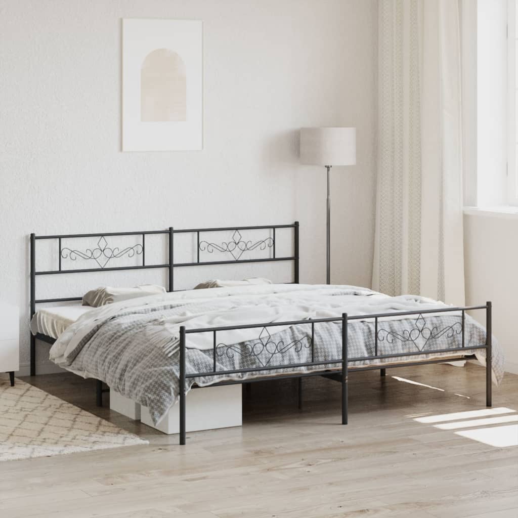 Metal Bed Frame 92X187 Cm Single Size