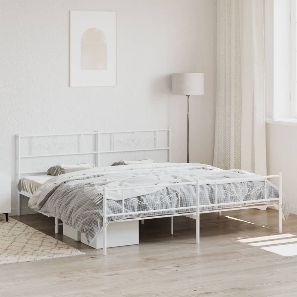 Metal Bed Frame 92X187 Cm Single Size