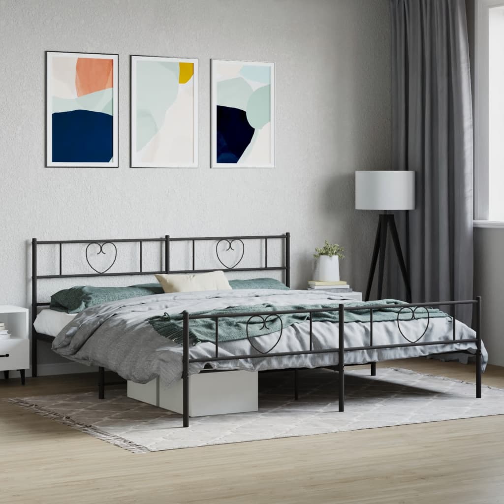 Metal Bed Frame 92X187 Cm Single Size