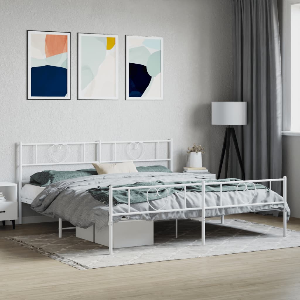 Metal Bed Frame 92X187 Cm Single Size