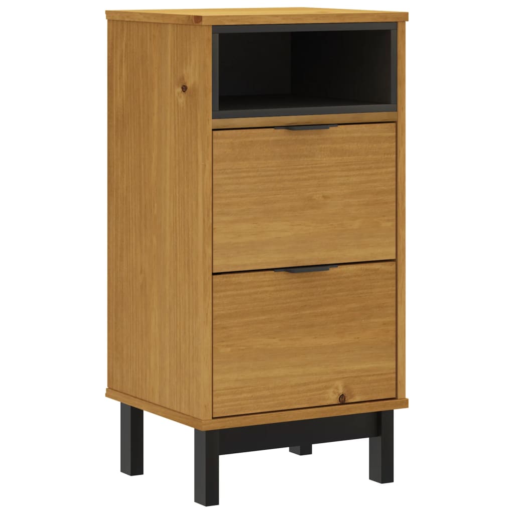 Bedside Cabinet FLAM 40x35x80 cm Solid Wood Pine