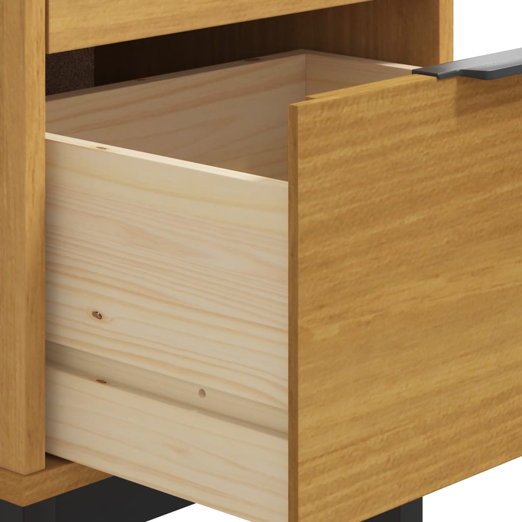 Bedside Cabinet FLAM 40x35x80 cm Solid Wood Pine