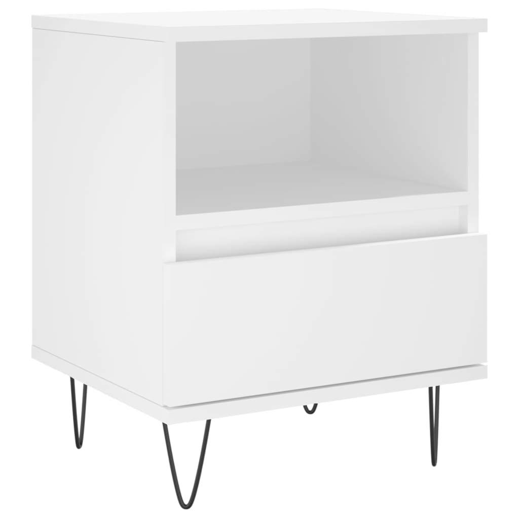 Bedside Cabinet White 40x35x50 cm Engineered Wood