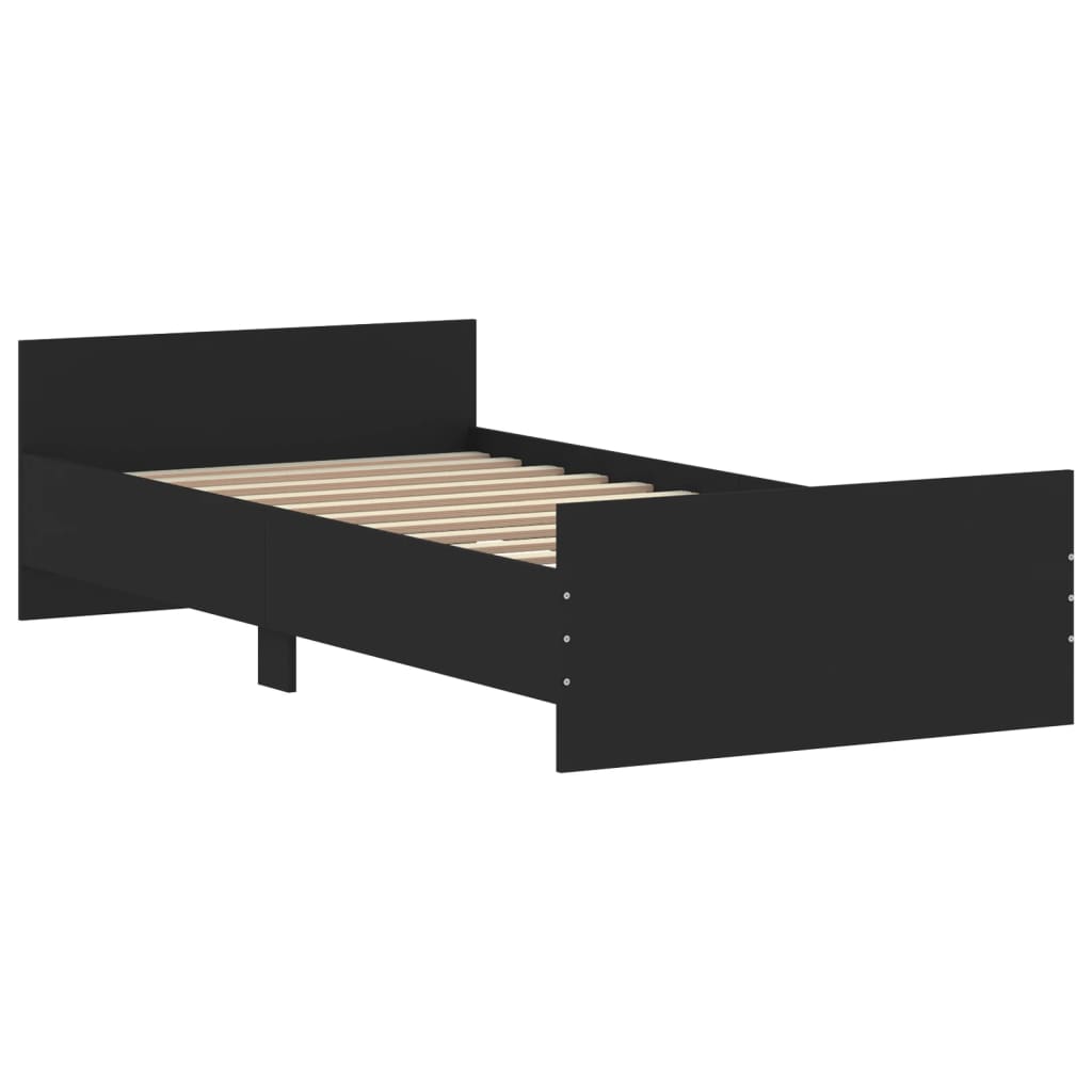 Bed Frame 92X187 Cm Single Size Engineered Wood