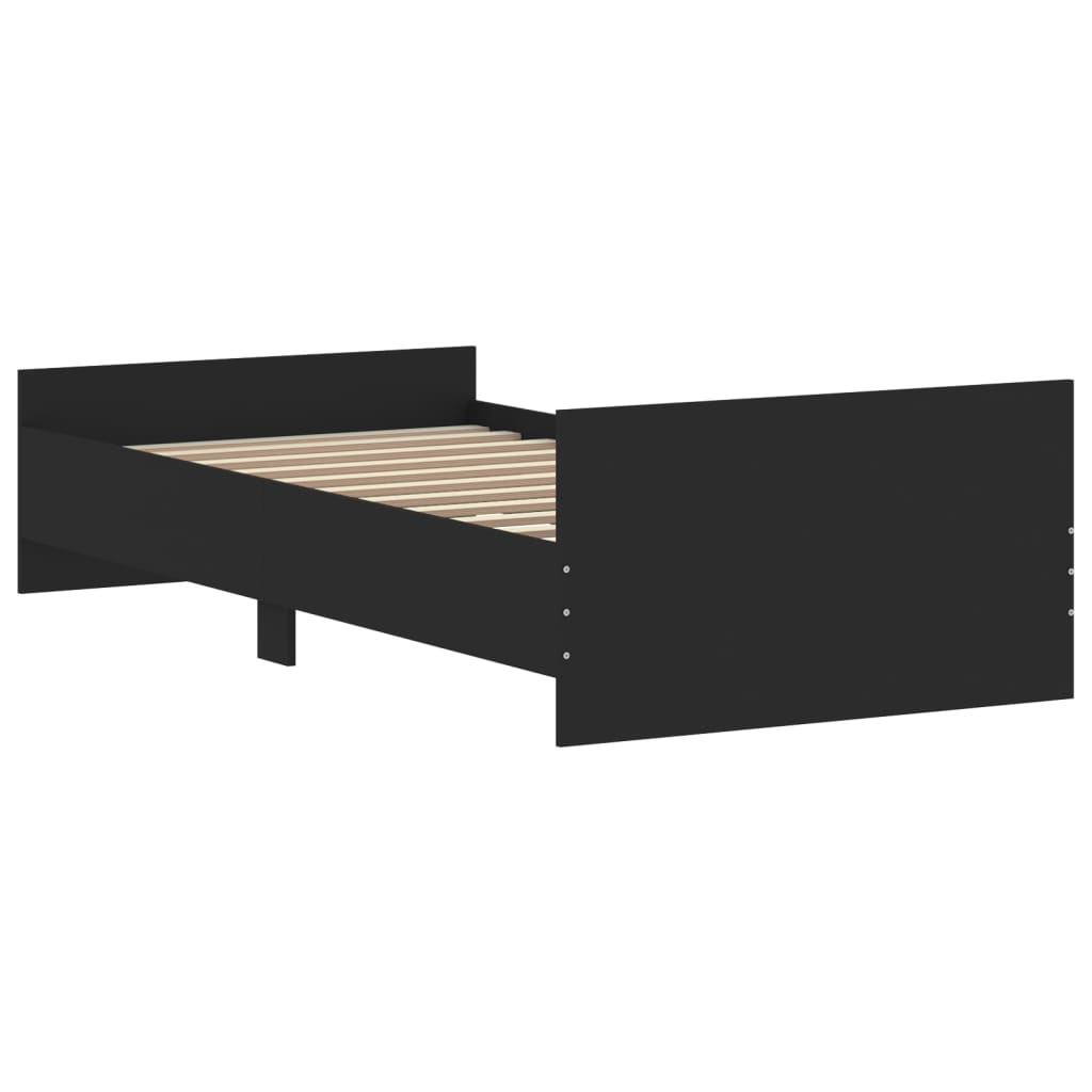 Bed Frame 92X187 Cm Single Size Engineered Wood