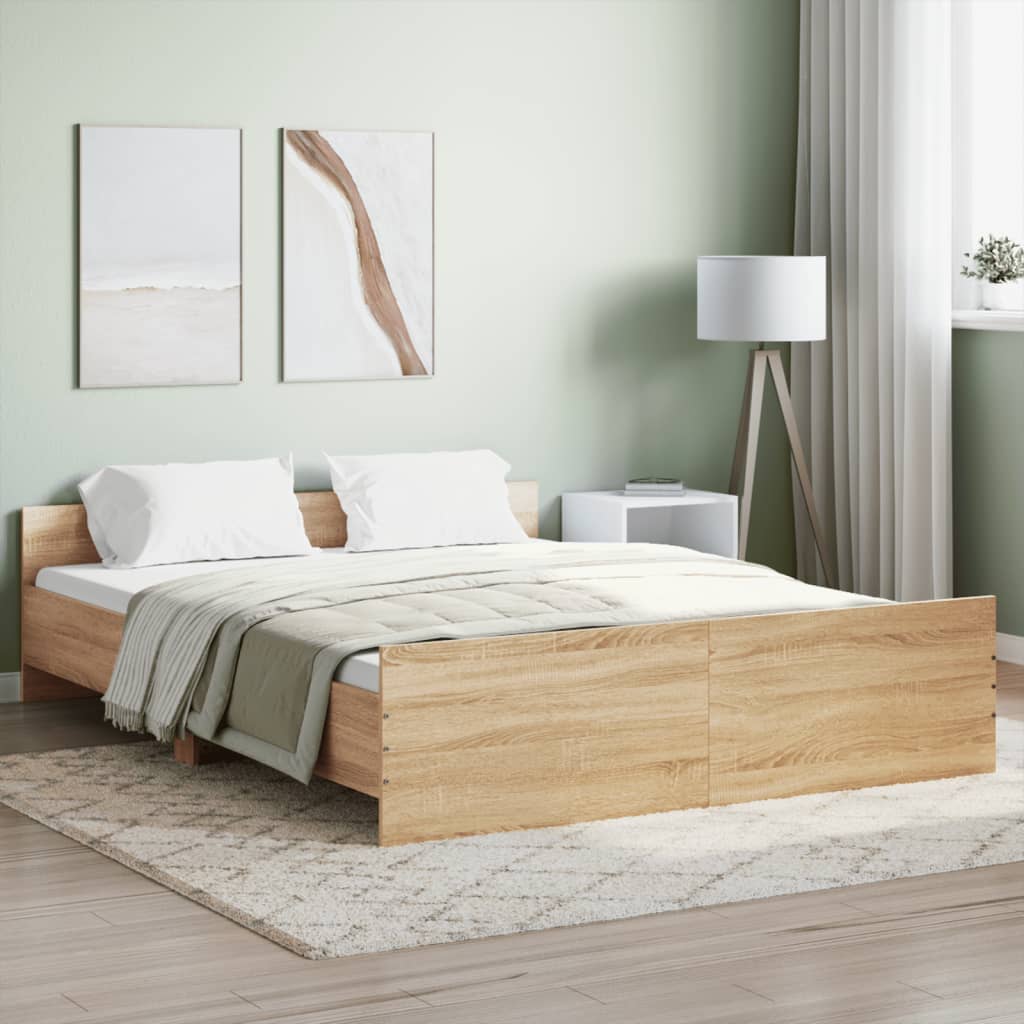 Bed Frame 92X187 Cm Single Size Engineered Wood