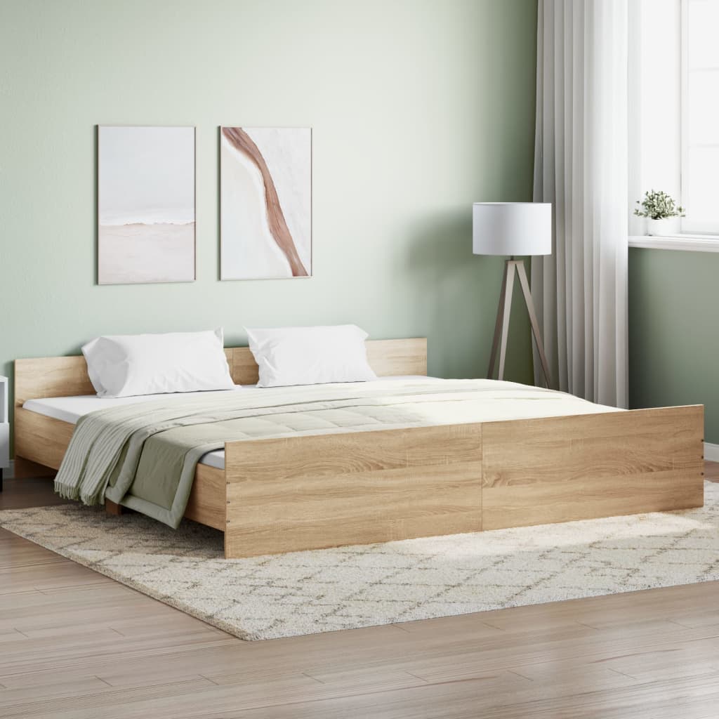 Bed Frame 92X187 Cm Single Size Engineered Wood