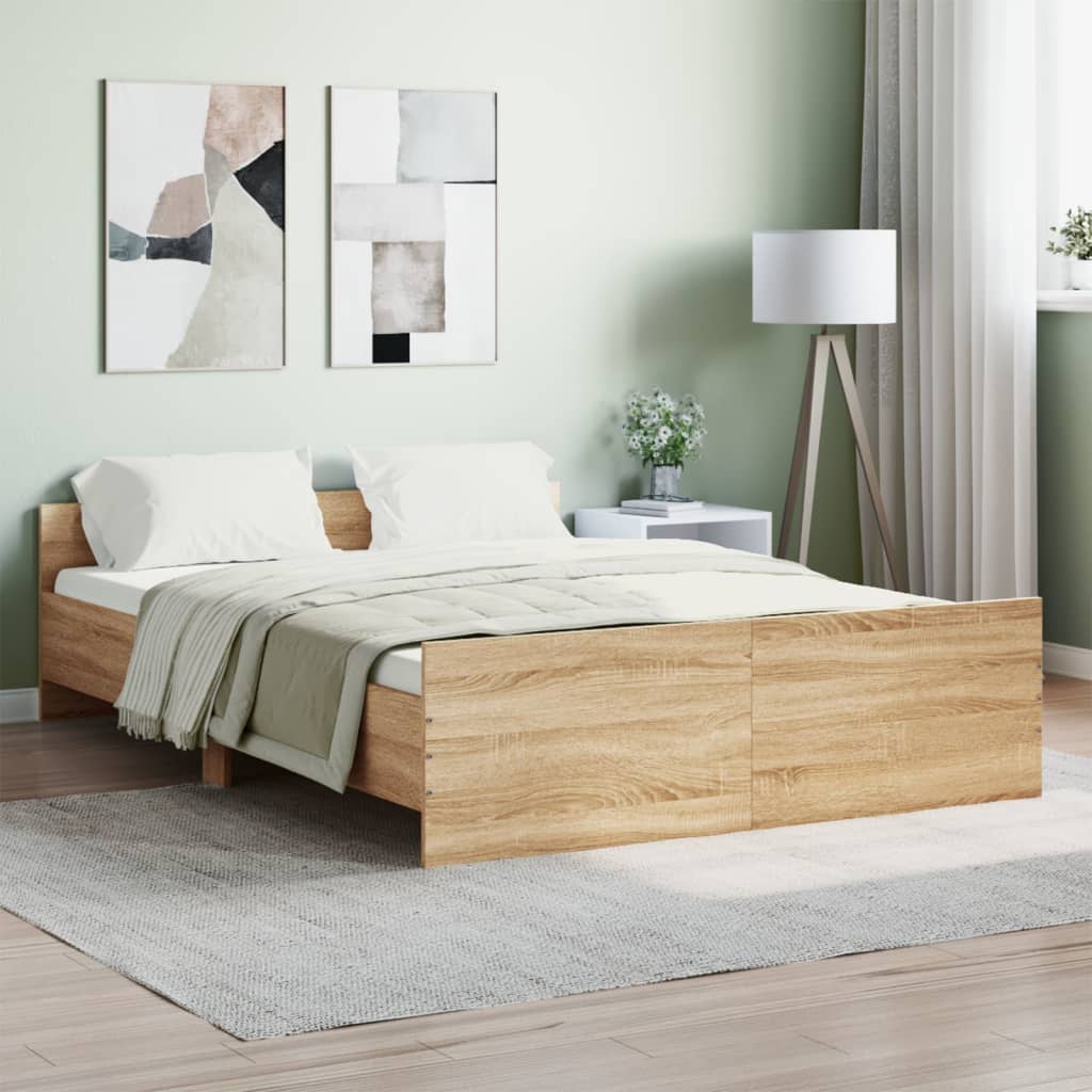 Bed Frame 92X187 Cm Single Size Engineered Wood