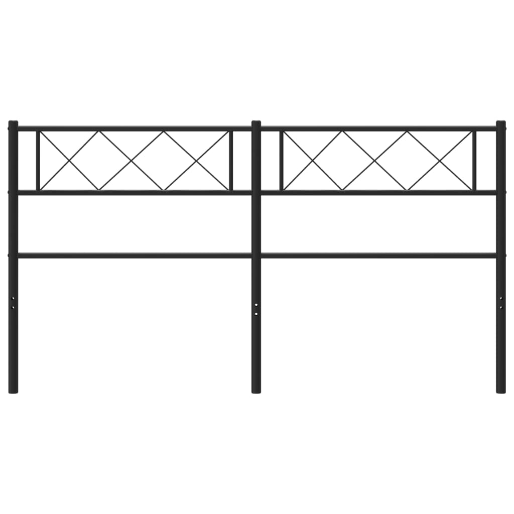 Metal Headboard Black 137 cm