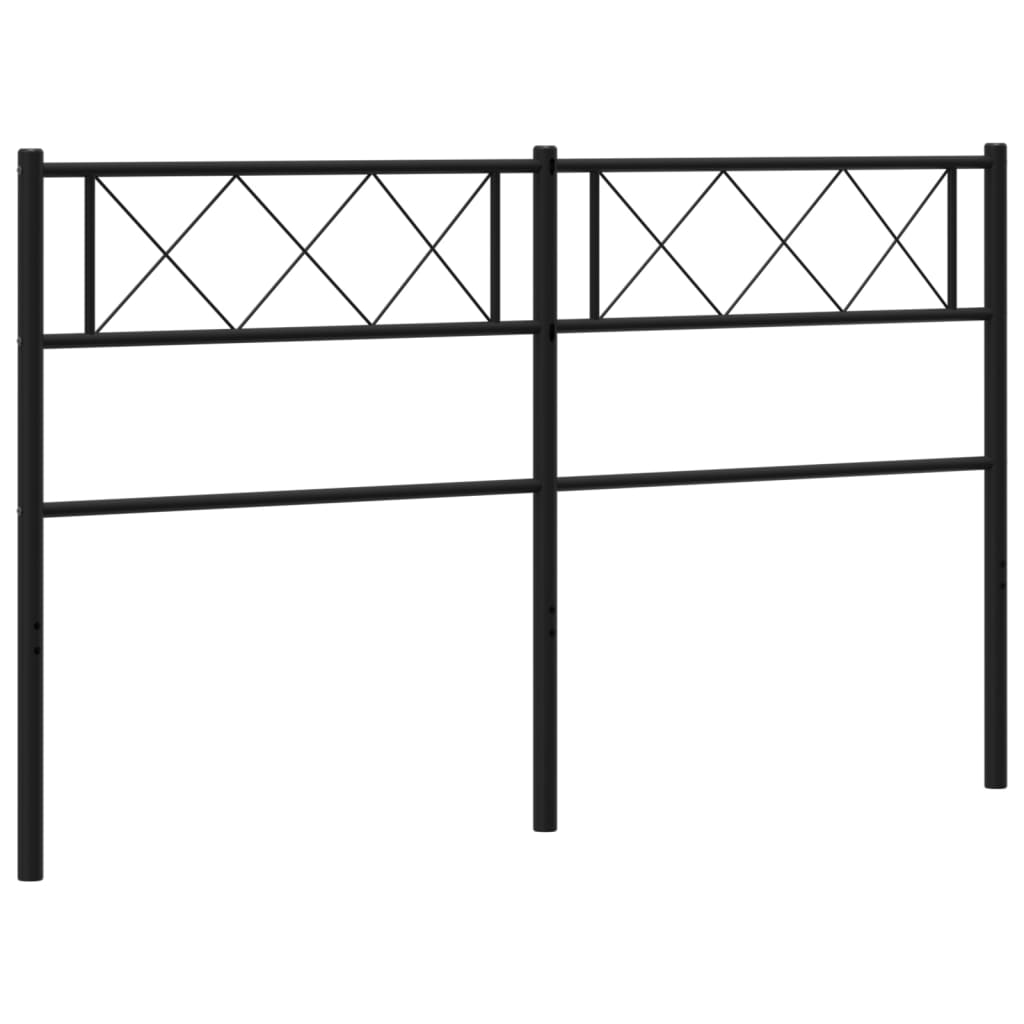 Metal Headboard Black 137 cm