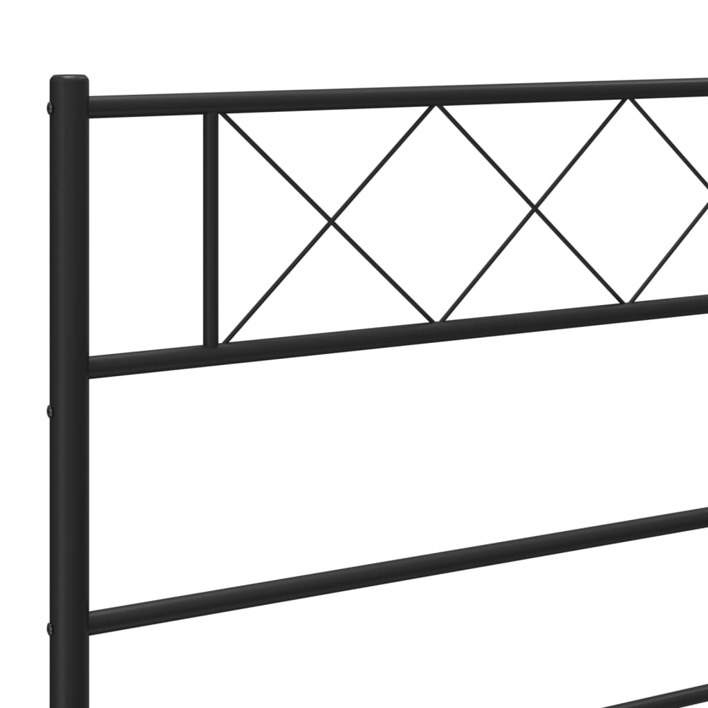 Metal Headboard Black 137 cm