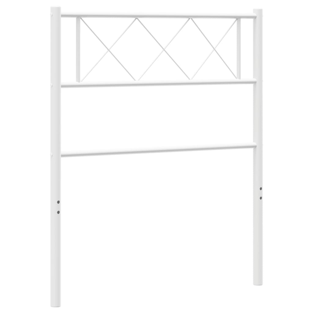 Metal Headboard White 90 cm