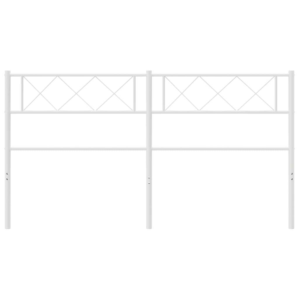 Metal Headboard White 137 cm