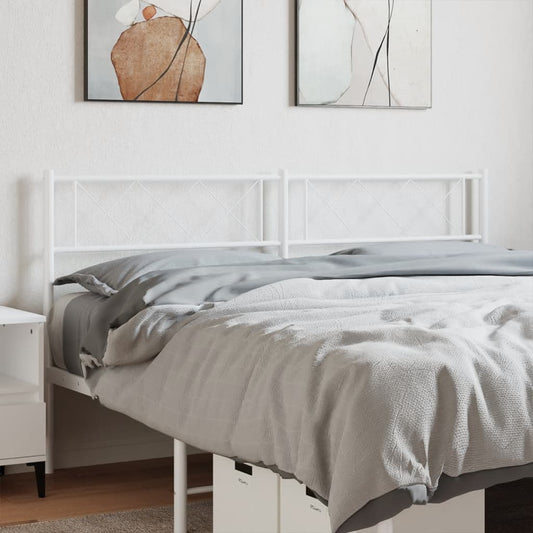 Metal Headboard White 137 cm