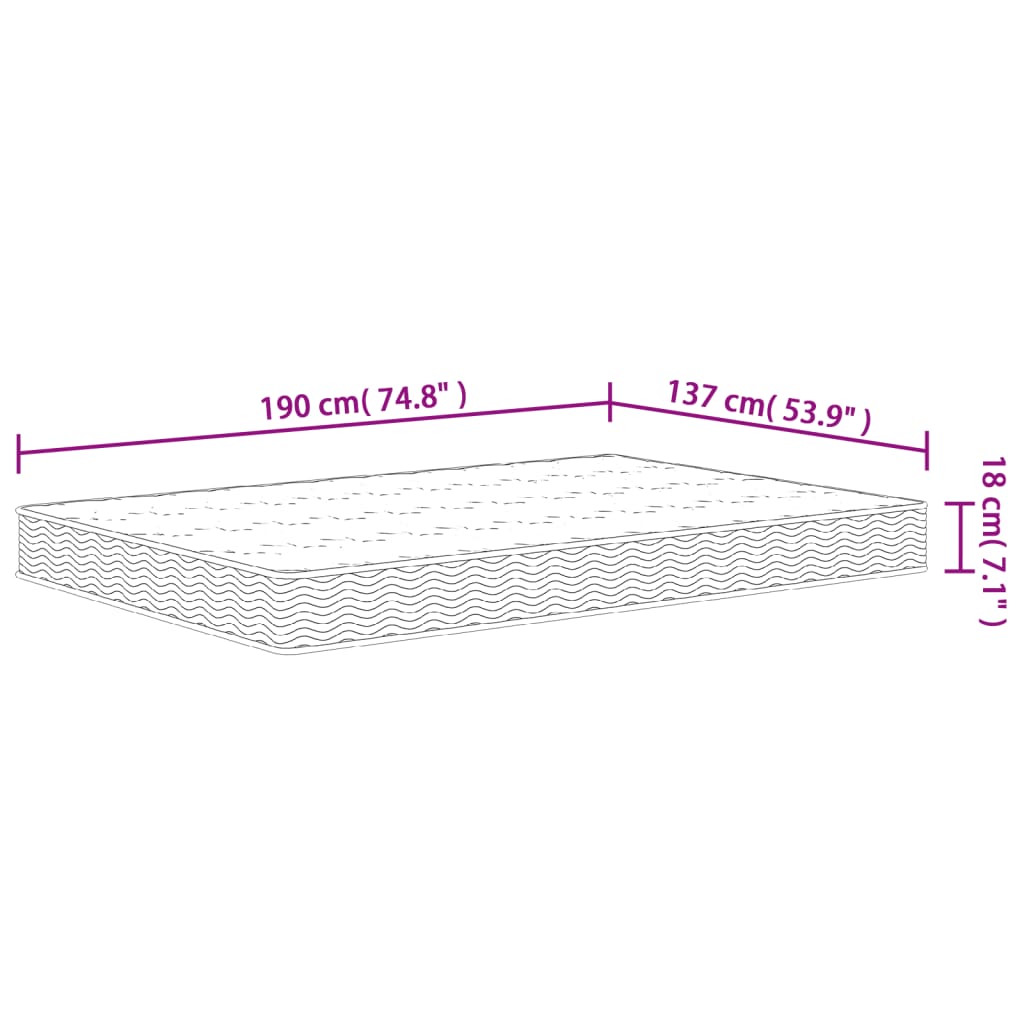 Bonnell Spring Mattress Medium 137X190 Cm