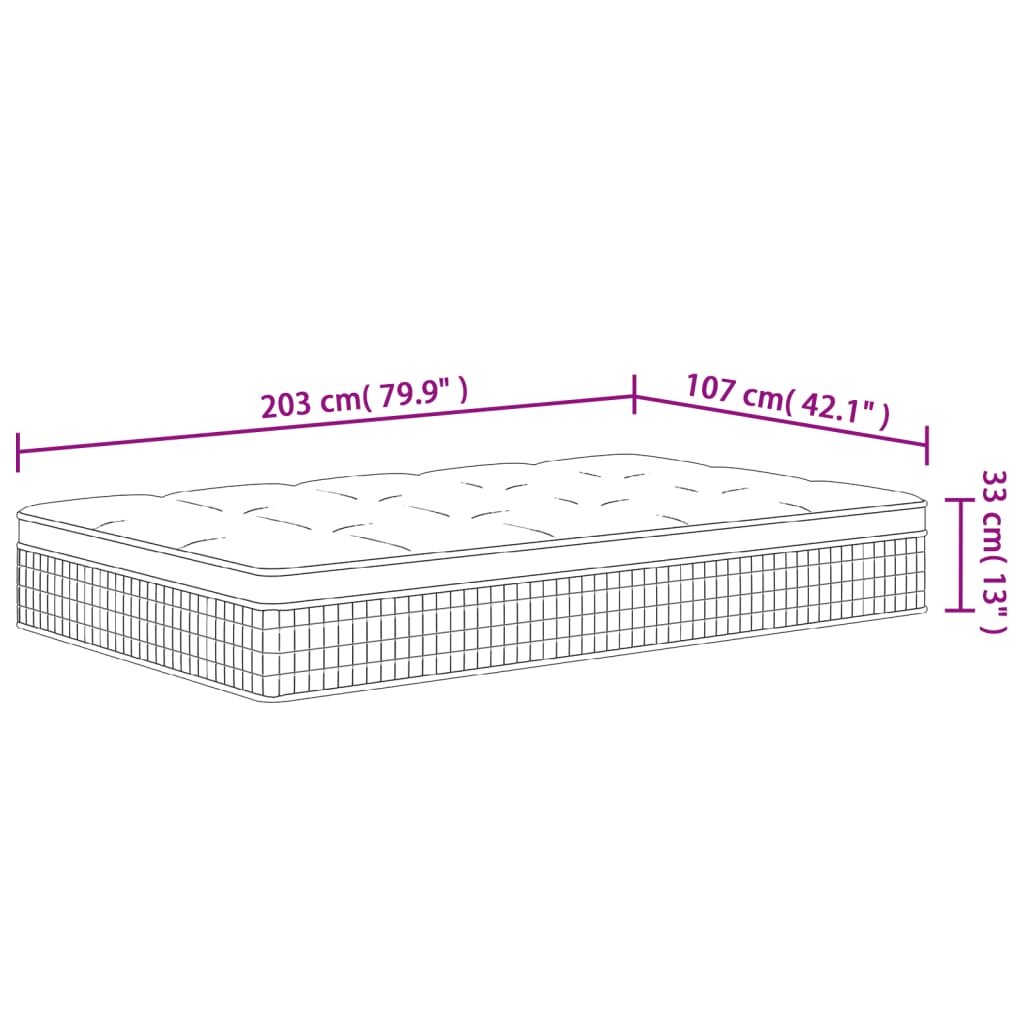 Pocket Spring Mattress Medium Firm King Single Size