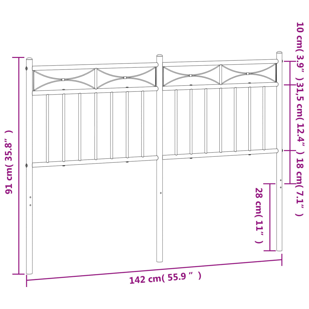 Metal Headboard 37 Cm