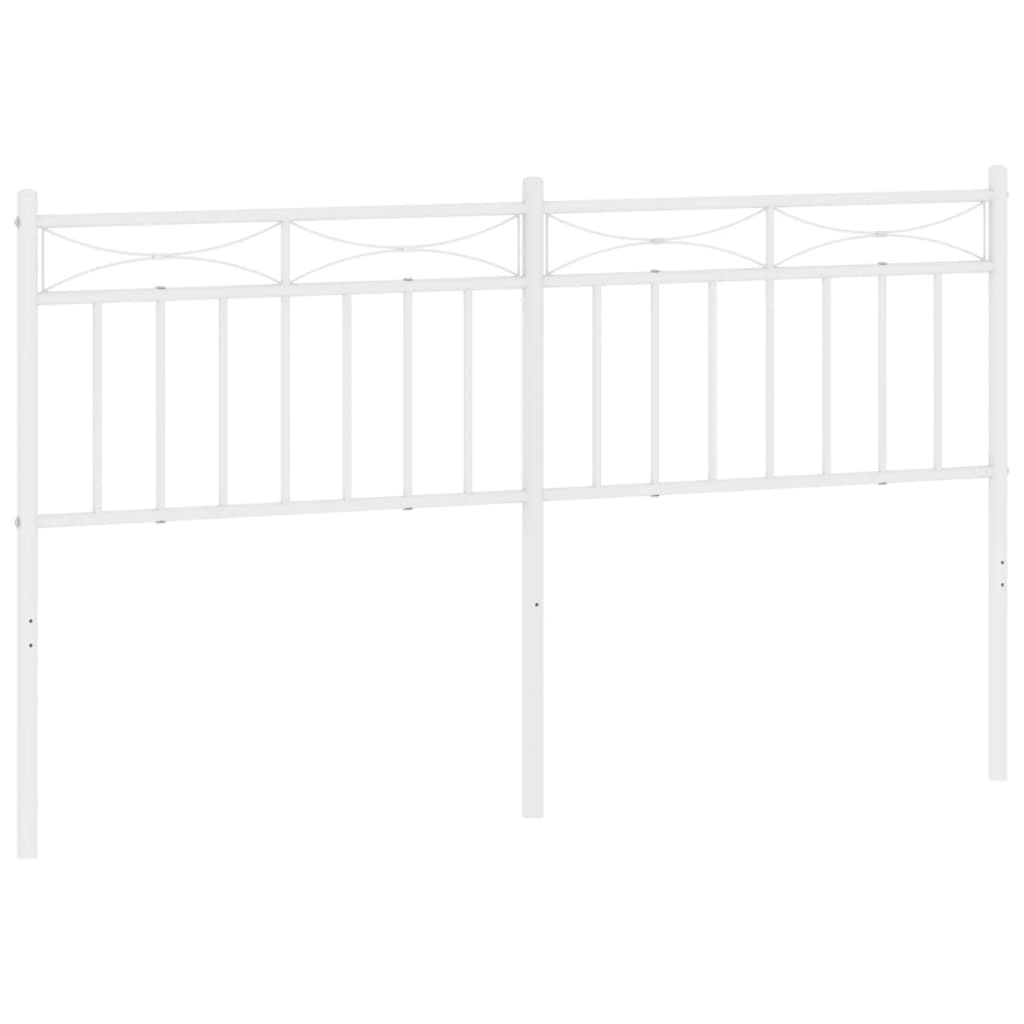 Metal Headboard White 152 cm