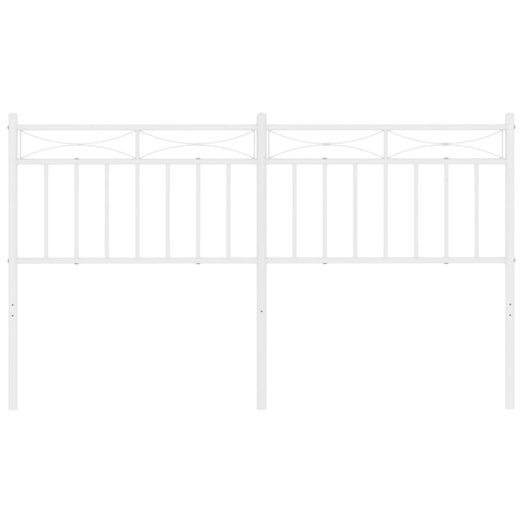 Metal Headboard White 152 cm