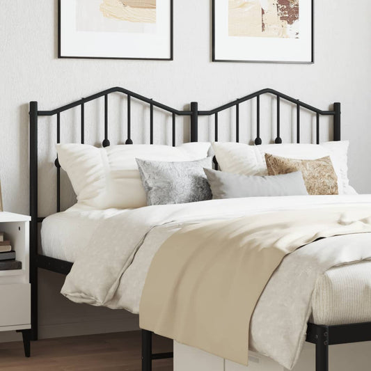 Metal Headboard Black 152 cm