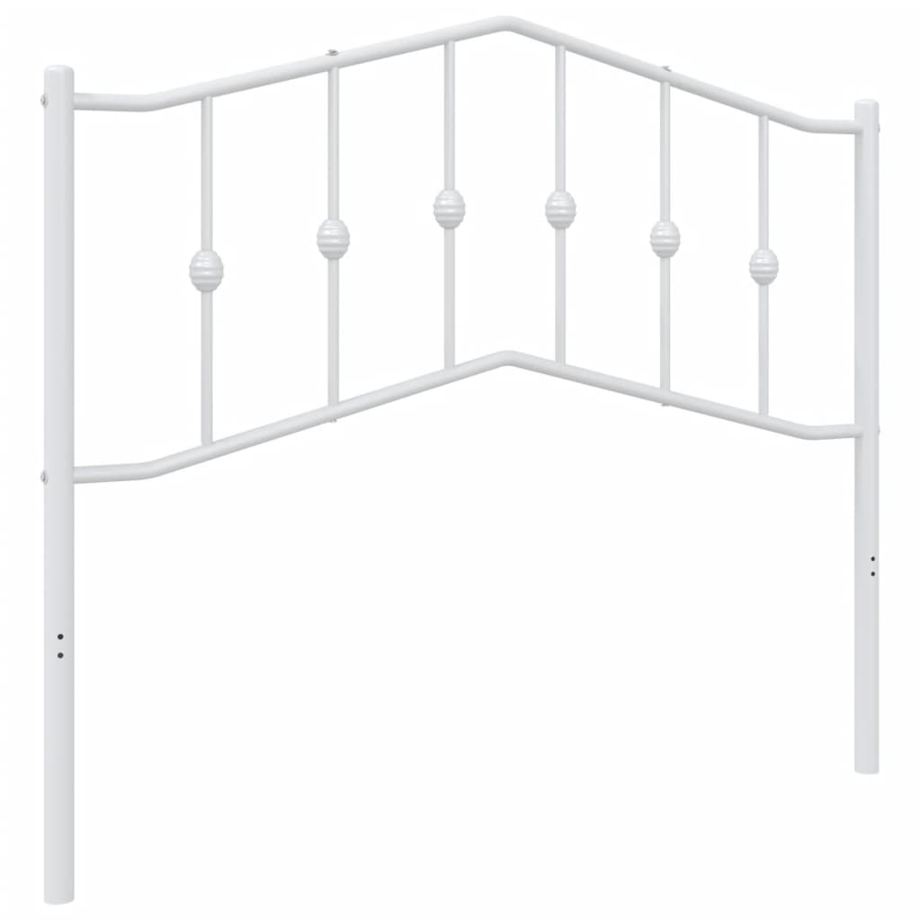 Metal Headboard White 107 cm