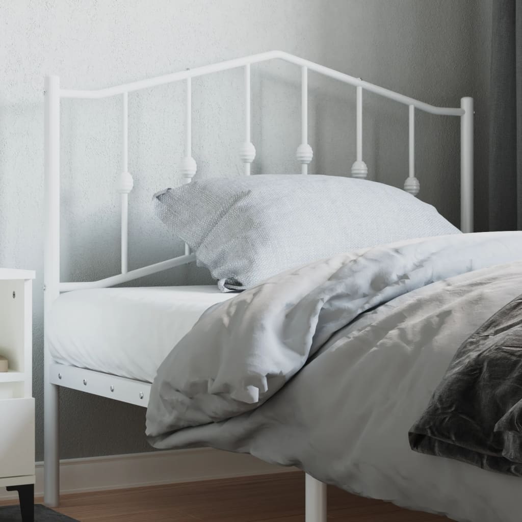 Metal Headboard White 107 cm