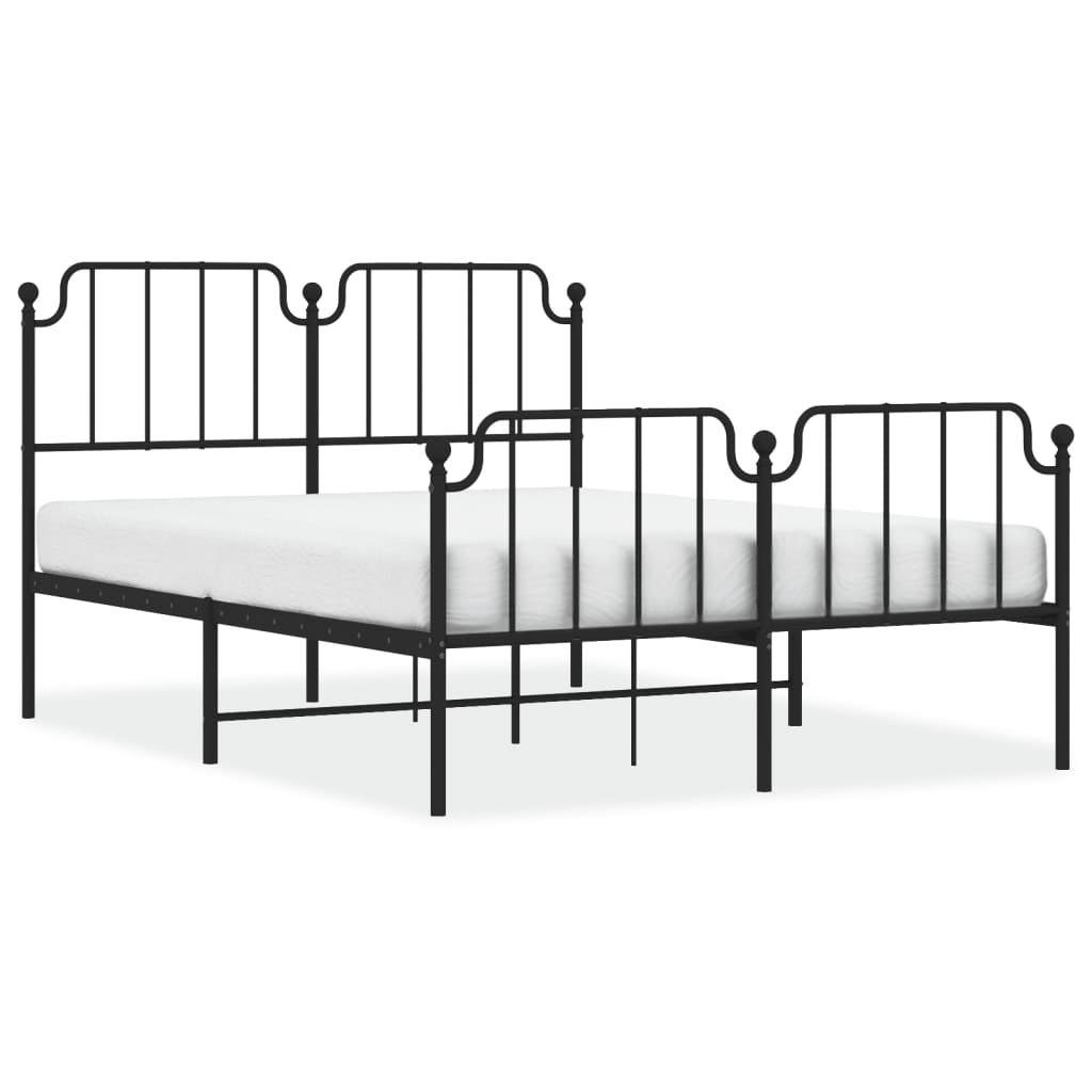 Metal Bed Frame With Headboard And Footboard 