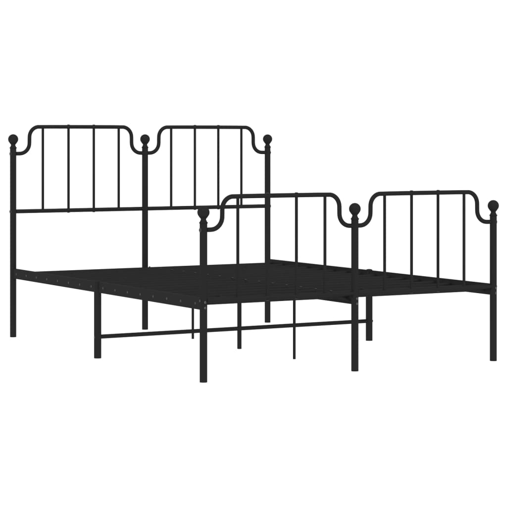 Metal Bed Frame With Headboard And Footboard 