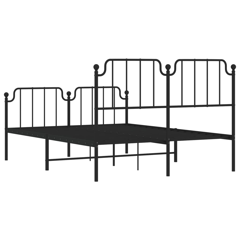 Metal Bed Frame With Headboard And Footboard 