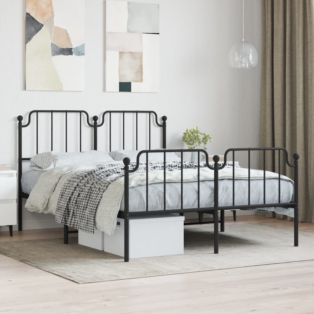 Metal Bed Frame With Headboard And Footboard 